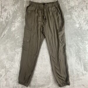 Rewash Pants Womens Medium 28x28 Brown Utility Cargo Pockets Elastic‎ Waist